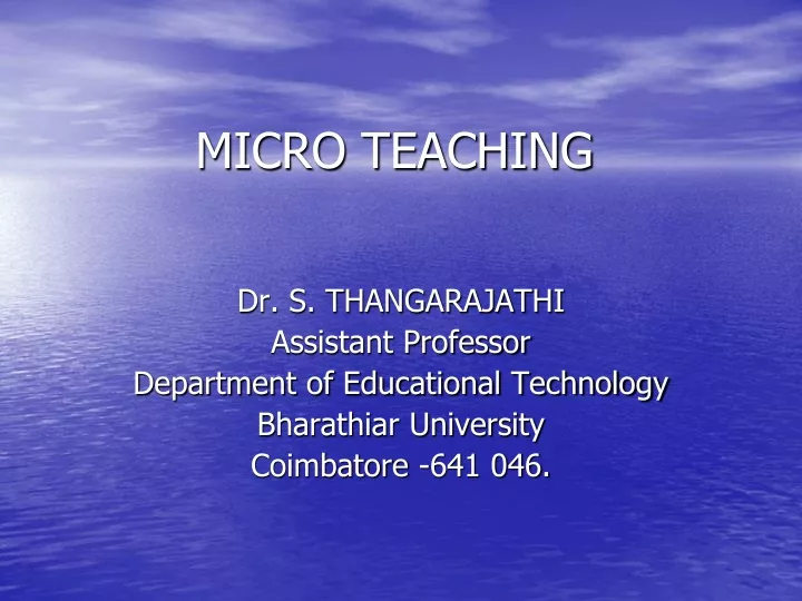 micro teaching