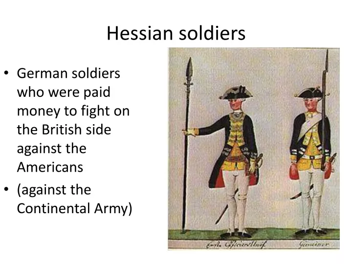 hessian soldiers