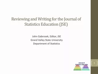 Reviewing and Writing for the Journal of Statistics Education (JSE)
