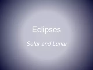 Eclipses