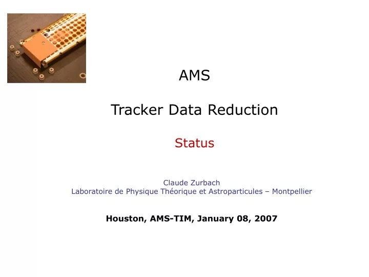 ams tracker data reduction status