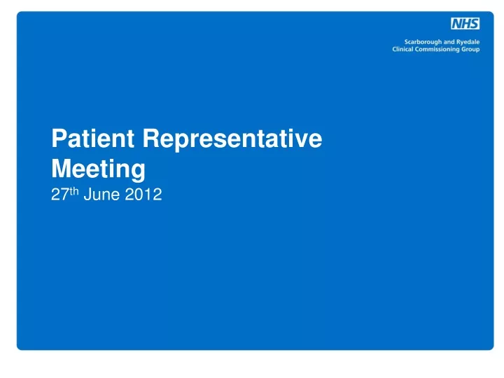 patient representative meeting