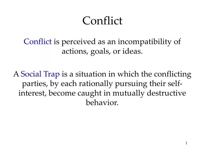 conflict