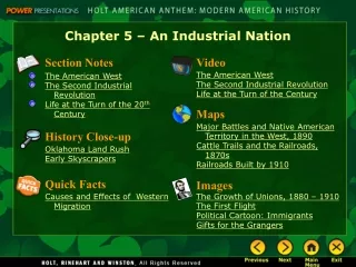 Chapter 5 – An Industrial Nation
