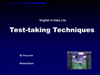 English in Daily Life Test-taking Techniques