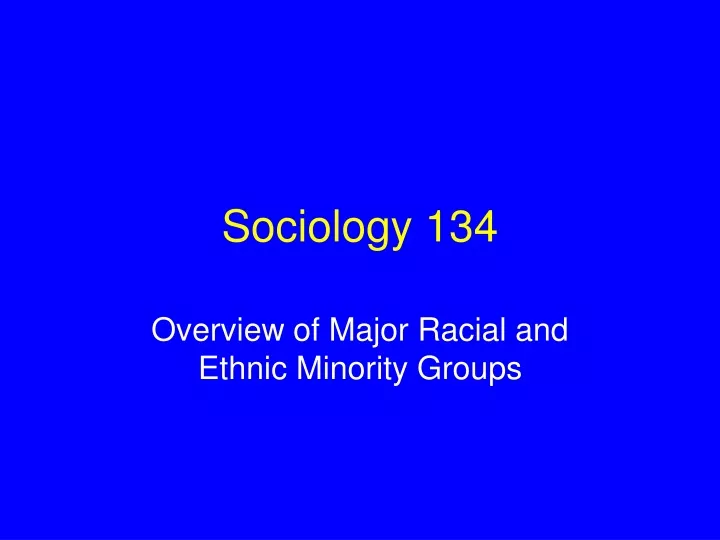 sociology 134