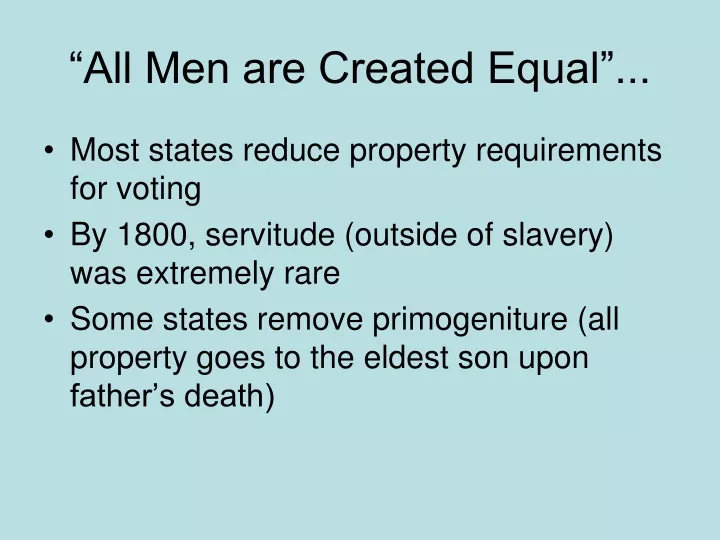 all men are created equal