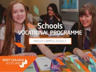 West college  scotland work with schools