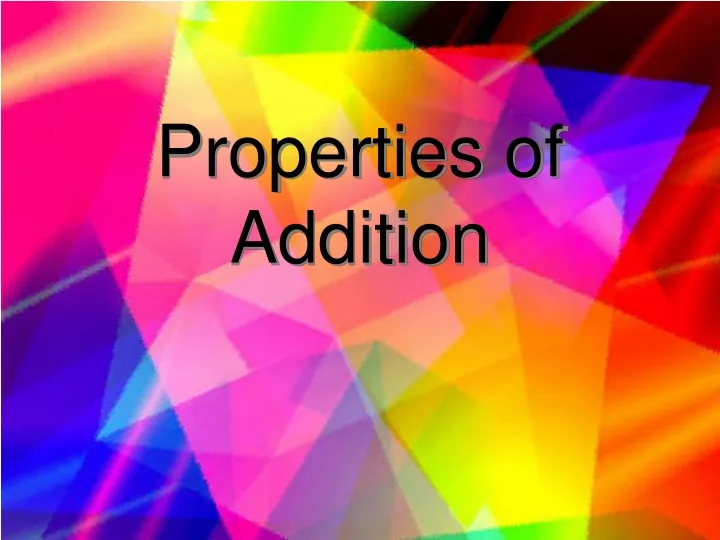 properties of addition