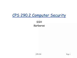CPS 290.2 Computer Security