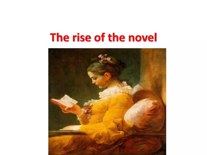 the rise of the novel