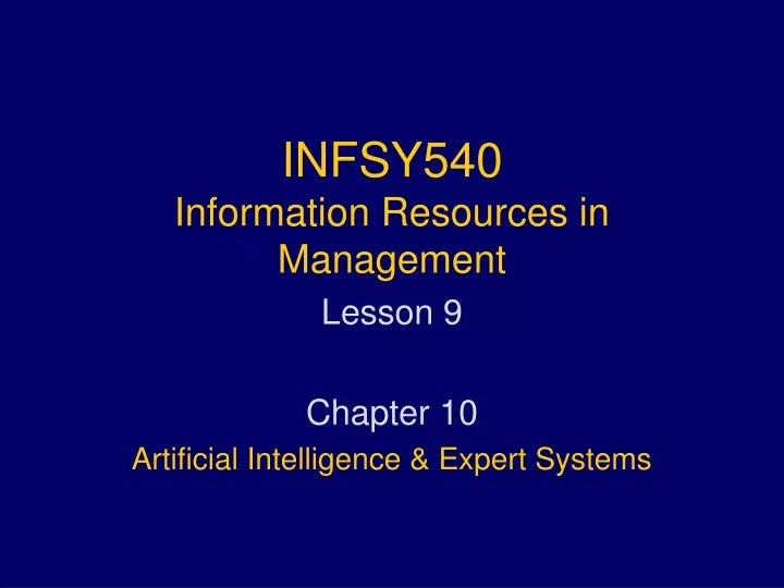 infsy540 information resources in management