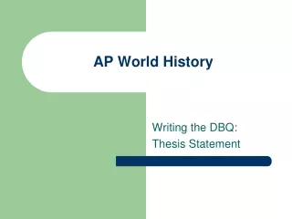 AP World History