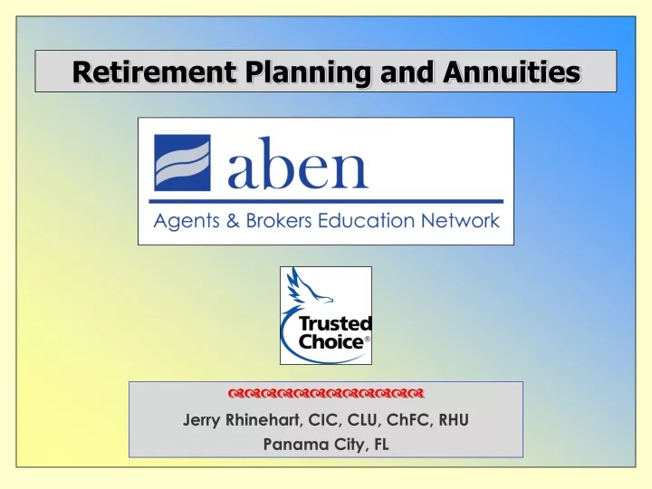retirement planning and annuities
