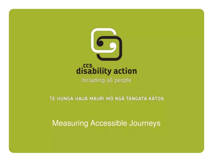 measuring accessible journeys