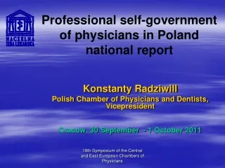 Professional self-government of physicians in Poland national report