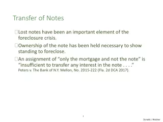 Transfer of Notes