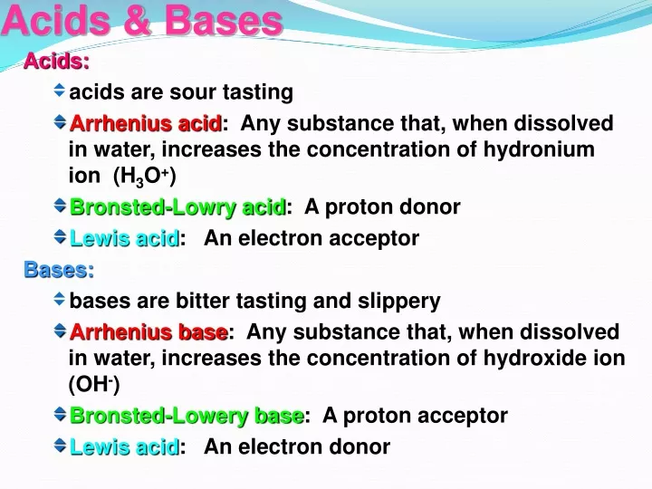 acids bases