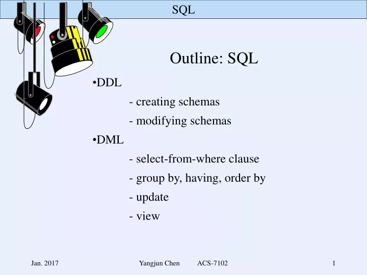 outline sql ddl creating schemas modifying