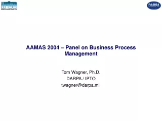 AAMAS 2004 – Panel on Business Process Management