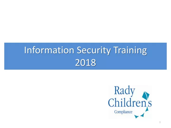 information security training 2018