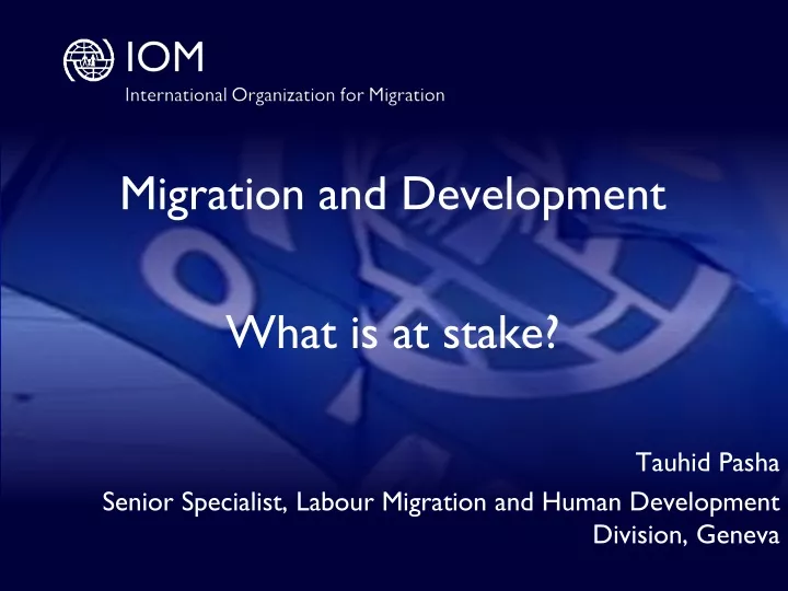 migration and development what is at stake tauhid