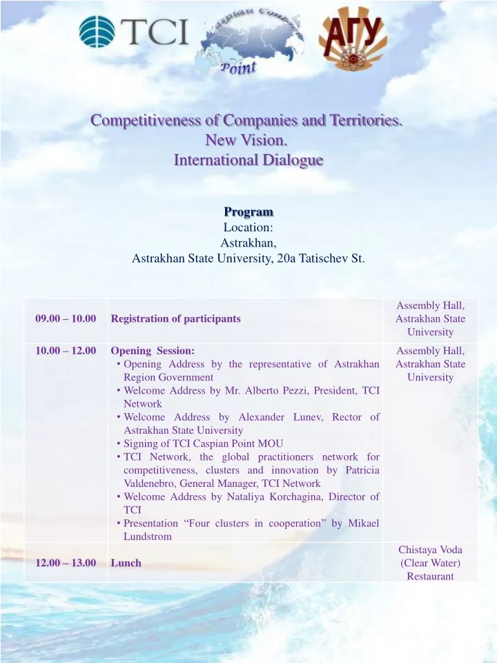 competitiveness of companies and territories