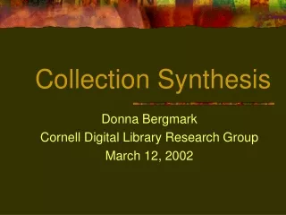 Collection Synthesis