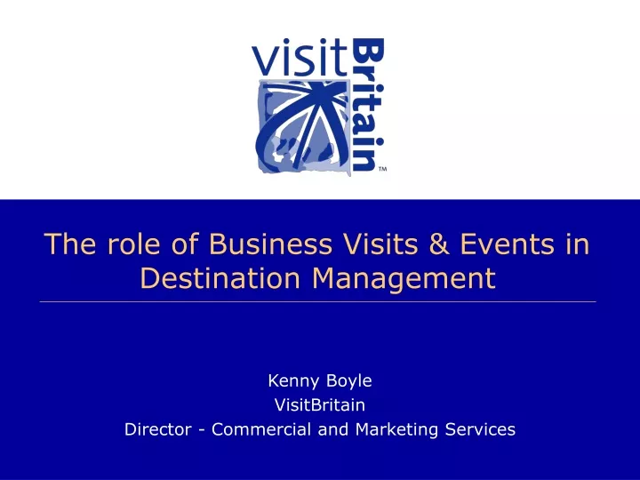 the role of business visits events in destination management