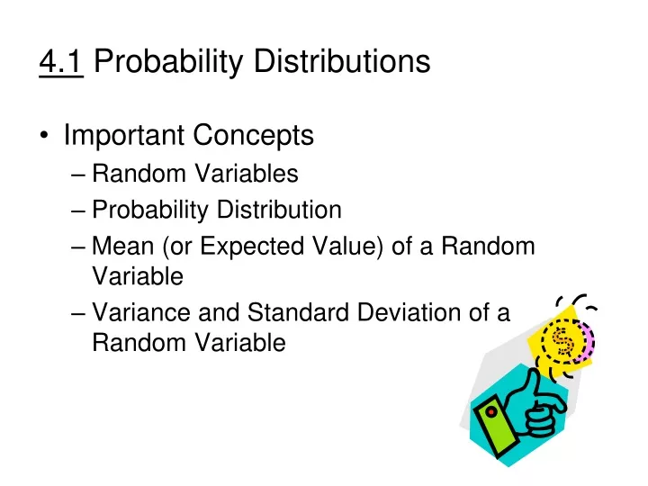 4 1 probability distributions