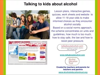 Talking to kids about alcohol