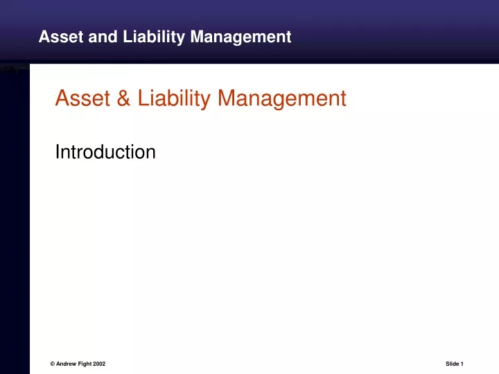 asset liability management