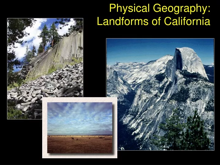 physical geography landforms of california