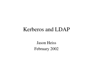 Kerberos and LDAP