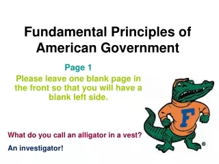 Fundamental Principles of American Government
