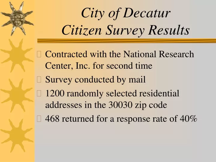 city of decatur citizen survey results