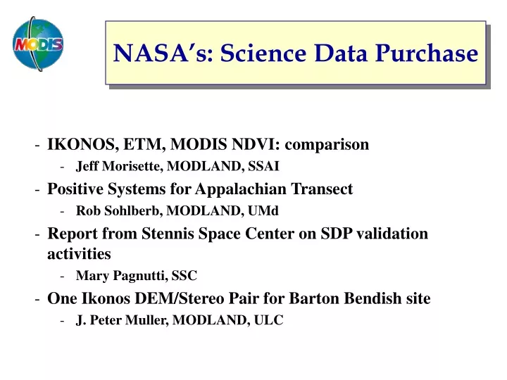 nasa s science data purchase