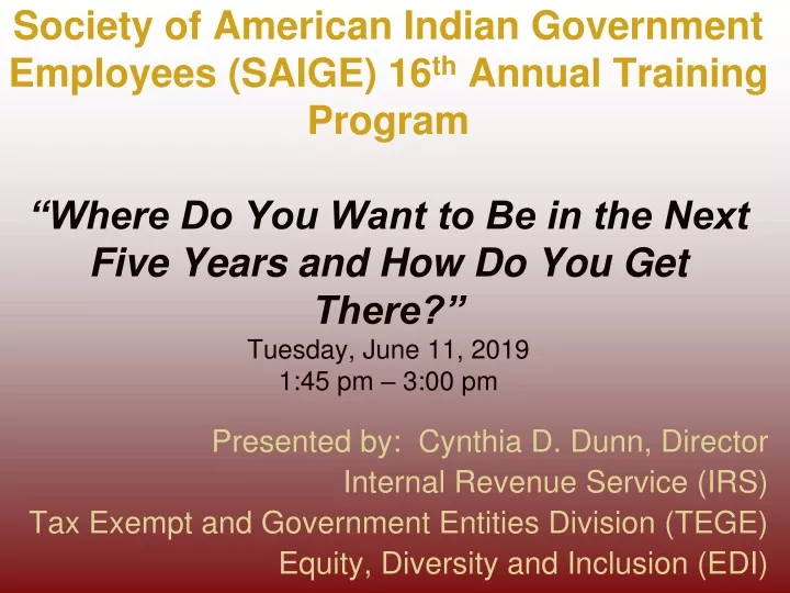 society of american indian government employees