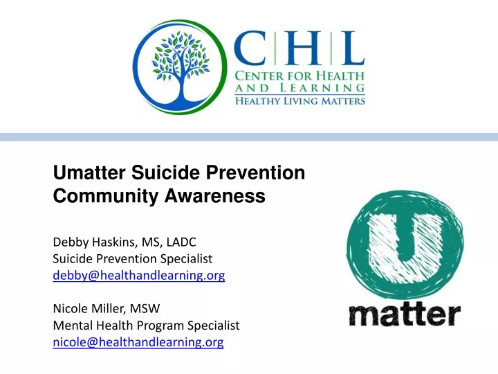 umatter suicide prevention community awareness