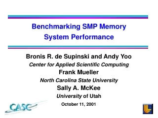 Benchmarking SMP Memory System Performance