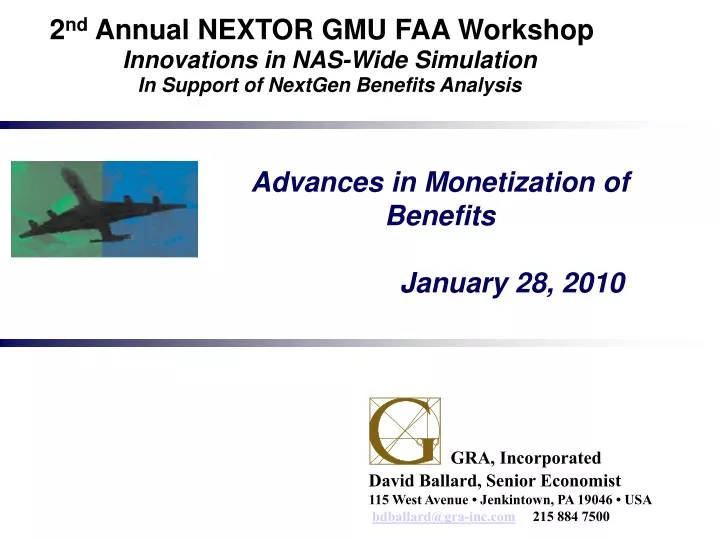 2 nd annual nextor gmu faa workshop innovations