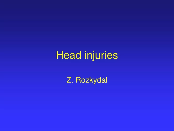 head injuries
