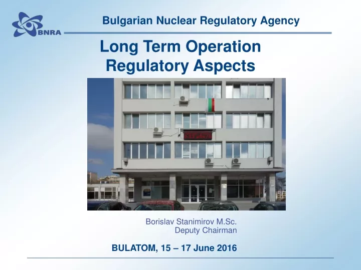 long term operation regulatory aspects