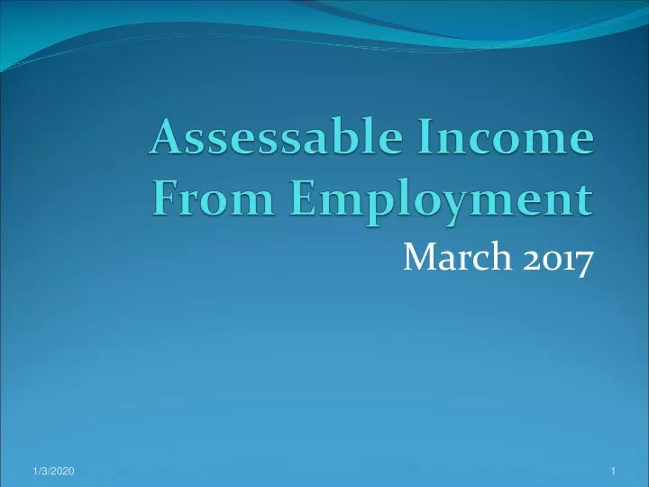 assessable income from employment