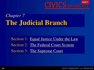 Chapter 7 The Judicial Branch