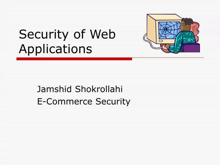 security of web applications