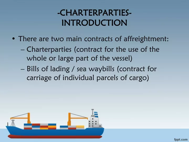 charterparties introduction