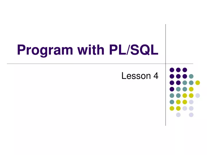 program with pl sql