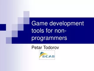 Game development tools for non-programmers