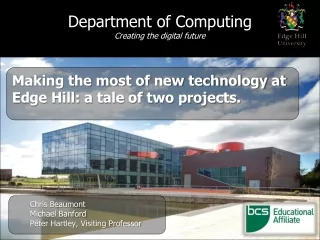 Department of Computing Creating the digital future